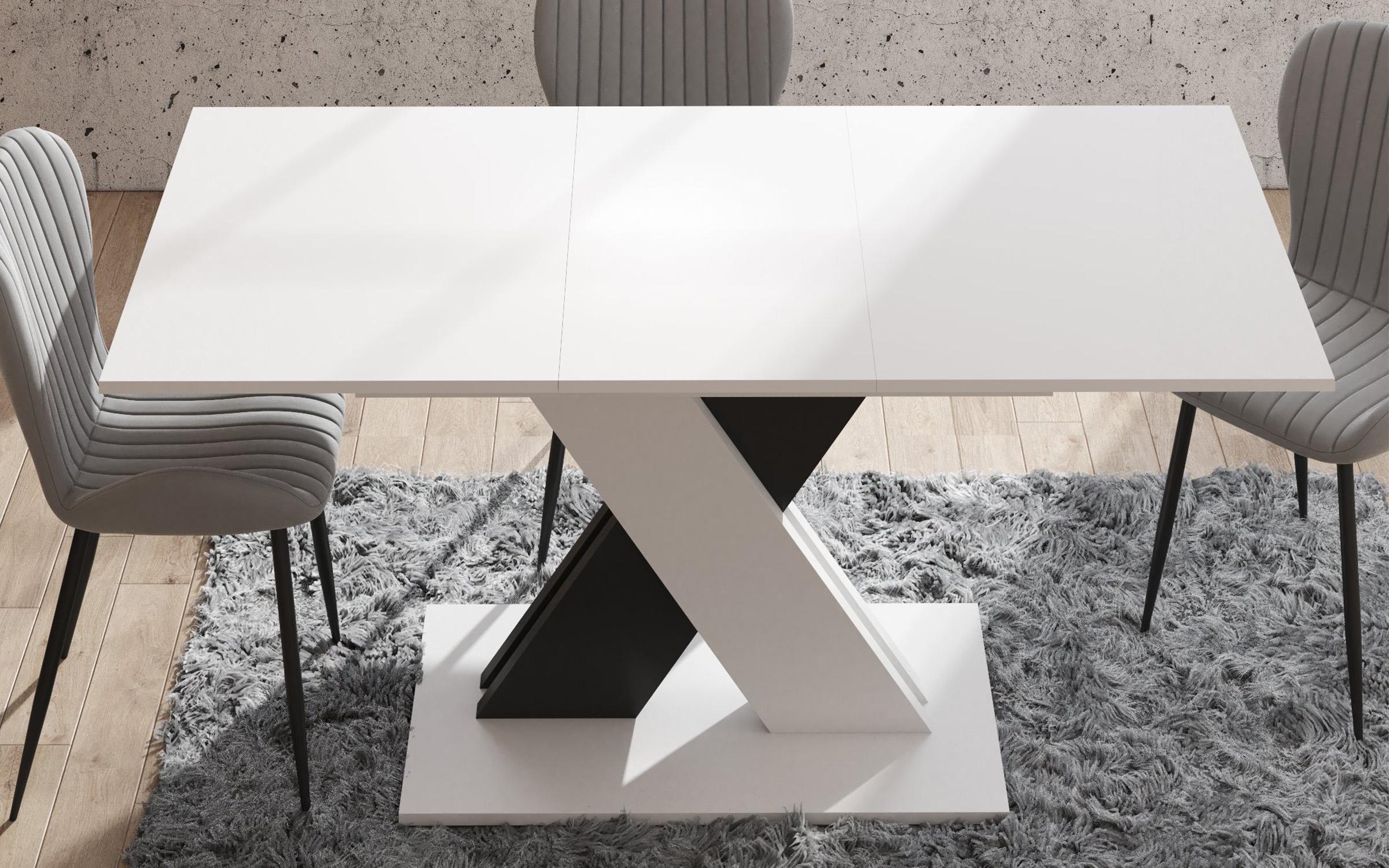 Dining table Patricia 1, white + black  5